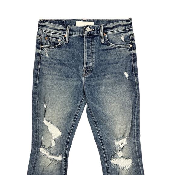 Mother Superior Denim Trickster Skimp Fray in Thrill Seeker Blue Jeans Size 25 - Picture 6 of 16